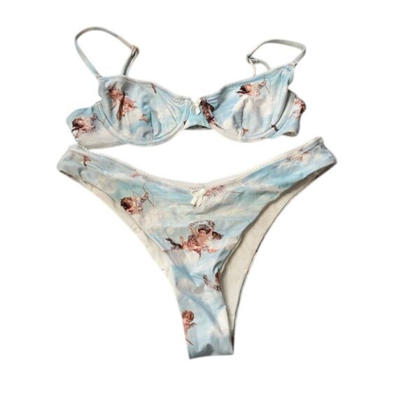 WeWoreWhat Picot Delilah Baby Angels Bikini Set Size XS/S 2949 - Picture 1 of 16